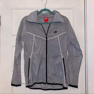 Medium Nike grey reflective windbreaker